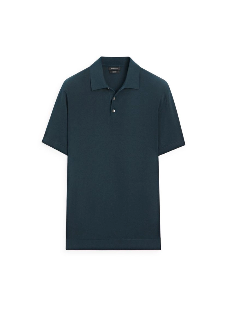 Свитер-поло из хлопкового трикотажа