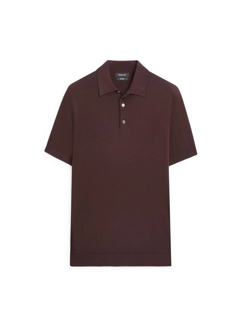 Водолазка-поло из хлопкового трикотажа