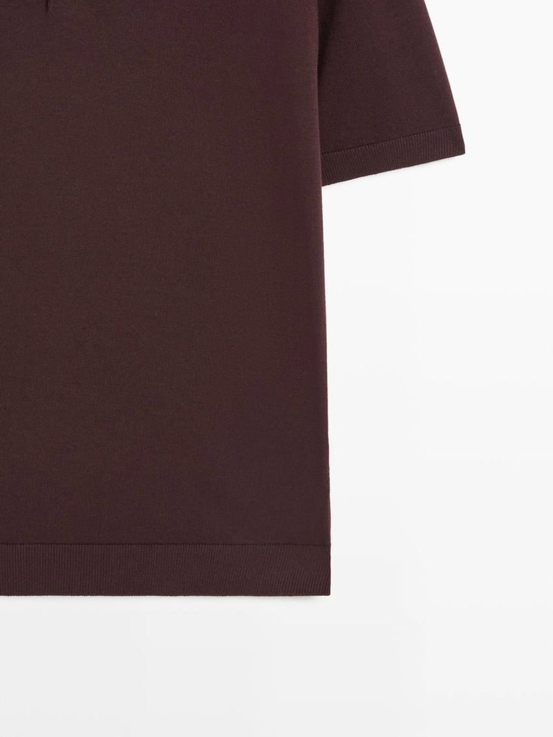 Водолазка-поло из хлопкового трикотажа