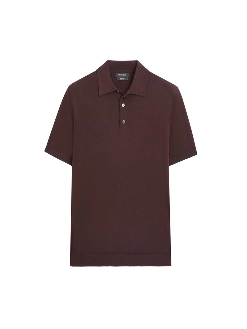 Водолазка-поло из хлопкового трикотажа