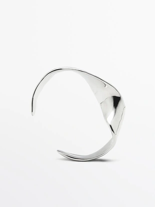 Широкий текстурированный браслет- Заказать в России