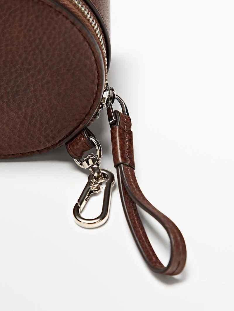 Сумка из овечьей кожи с отделкой наппа и стразами