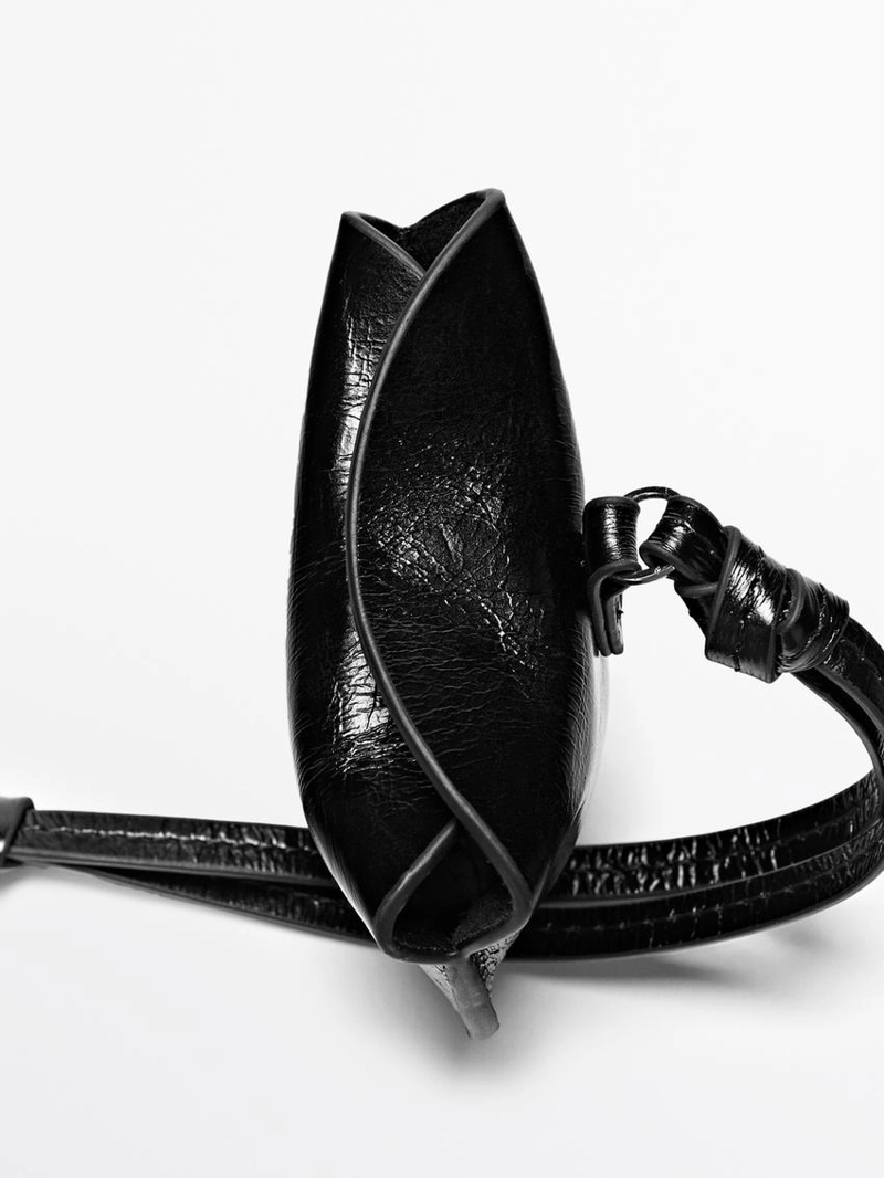 Чехол для airpods из складной кожи нубука