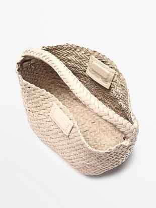 Мини сумочка из плетеной кожи нубук- Заказать в России