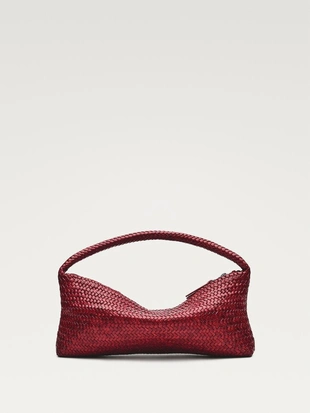 Сумка-полумесяц из плетеной кожи нэппа- Заказать в России