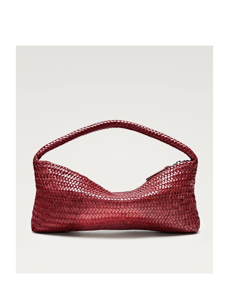 Сумка-полумесяц из плетеной кожи нэппа