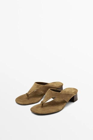 Босоножки на каблуке с узлом- Заказать в России