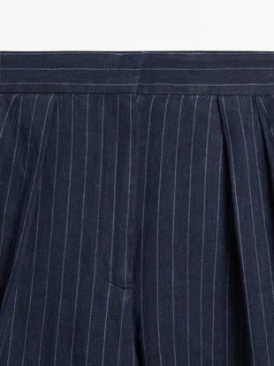 Полосатые льняные брюки sarouel- Заказать в России