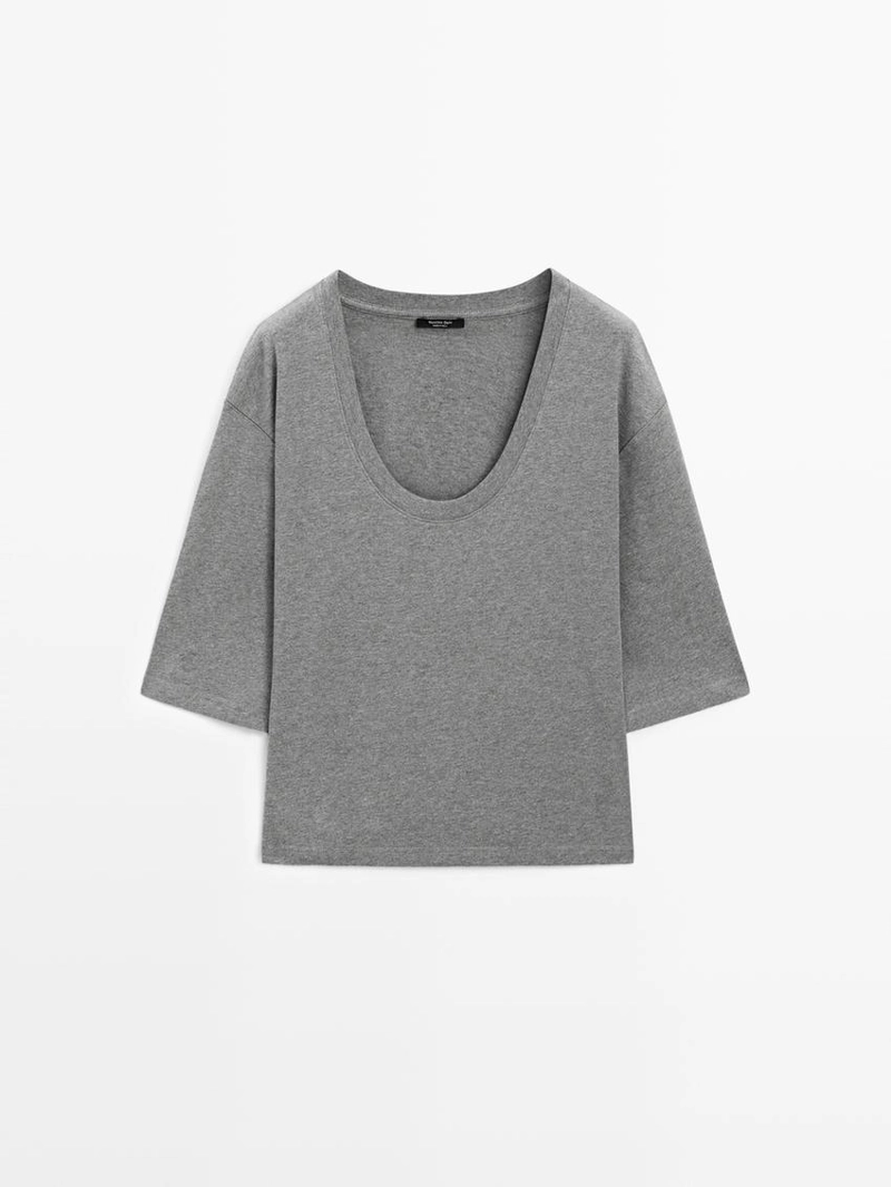 Футболка с круглым вырезом из 100% хлопка