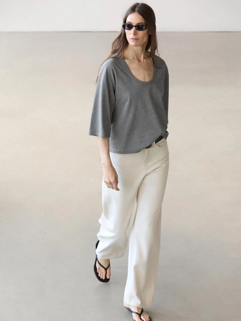 Футболка с круглым вырезом из 100% хлопка