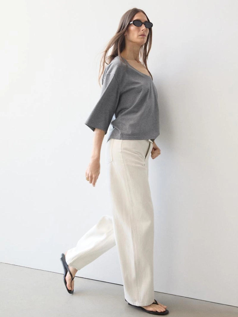 Футболка с круглым вырезом из 100% хлопка