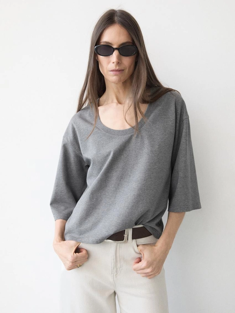 Футболка с круглым вырезом из 100% хлопка