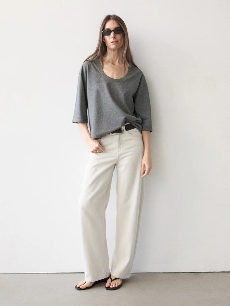 Футболка с круглым вырезом из 100% хлопка