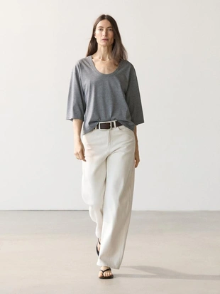 Футболка с круглым вырезом из 100% хлопка- Заказать в России