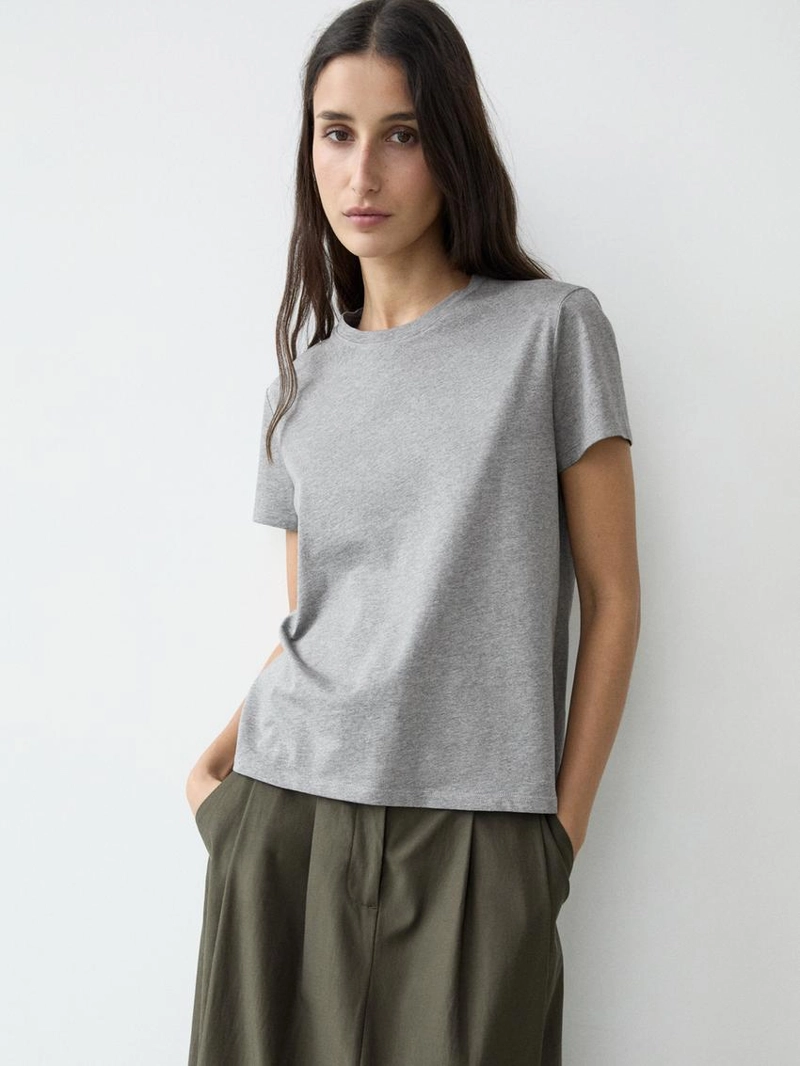 100% хлопковая футболка с коротким рукавом из трикотажа