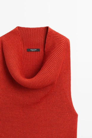 Топ из хлопка с воротником лодочкой- Заказать в России