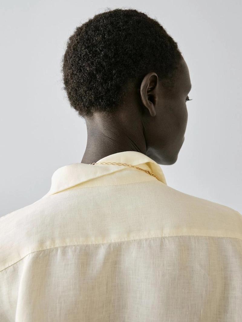 Рубашка из 100% льна со свободным покроем