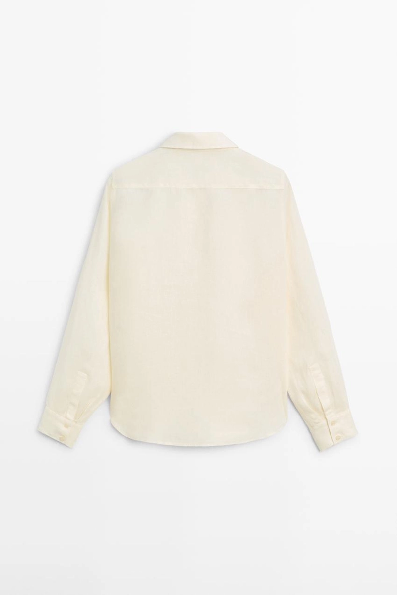 Рубашка из 100% льна со свободным покроем