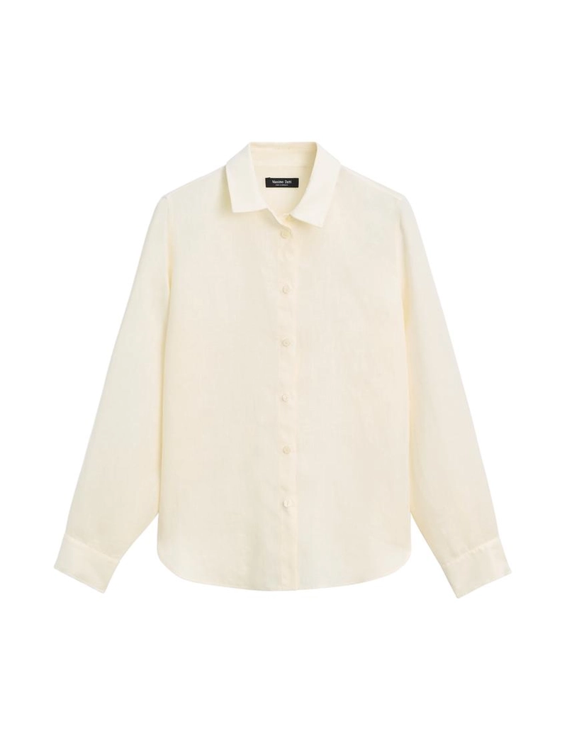 Рубашка из 100% льна со свободным покроем