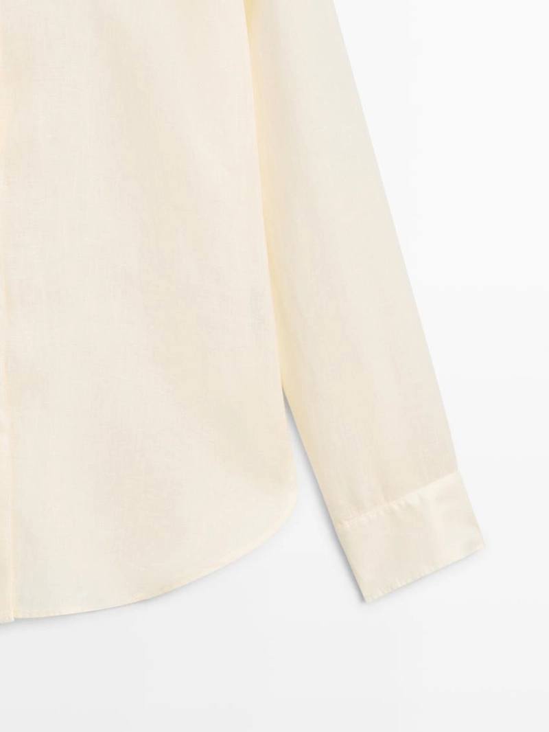 Рубашка из 100% льна со свободным покроем