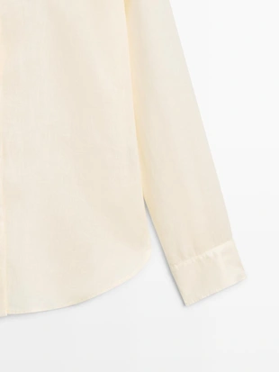 Рубашка из 100% льна со свободным покроем- Заказать в России