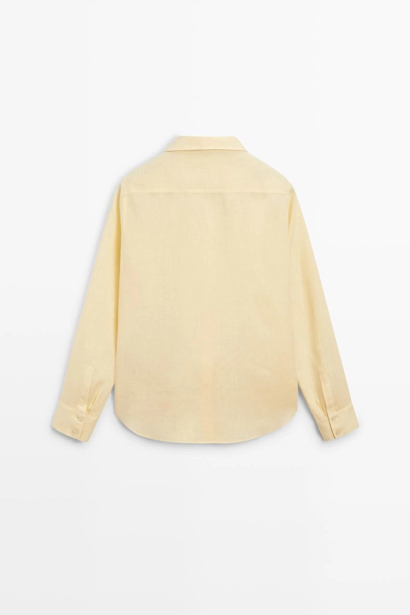 Рубашка из 100% льна с плавным фасоном