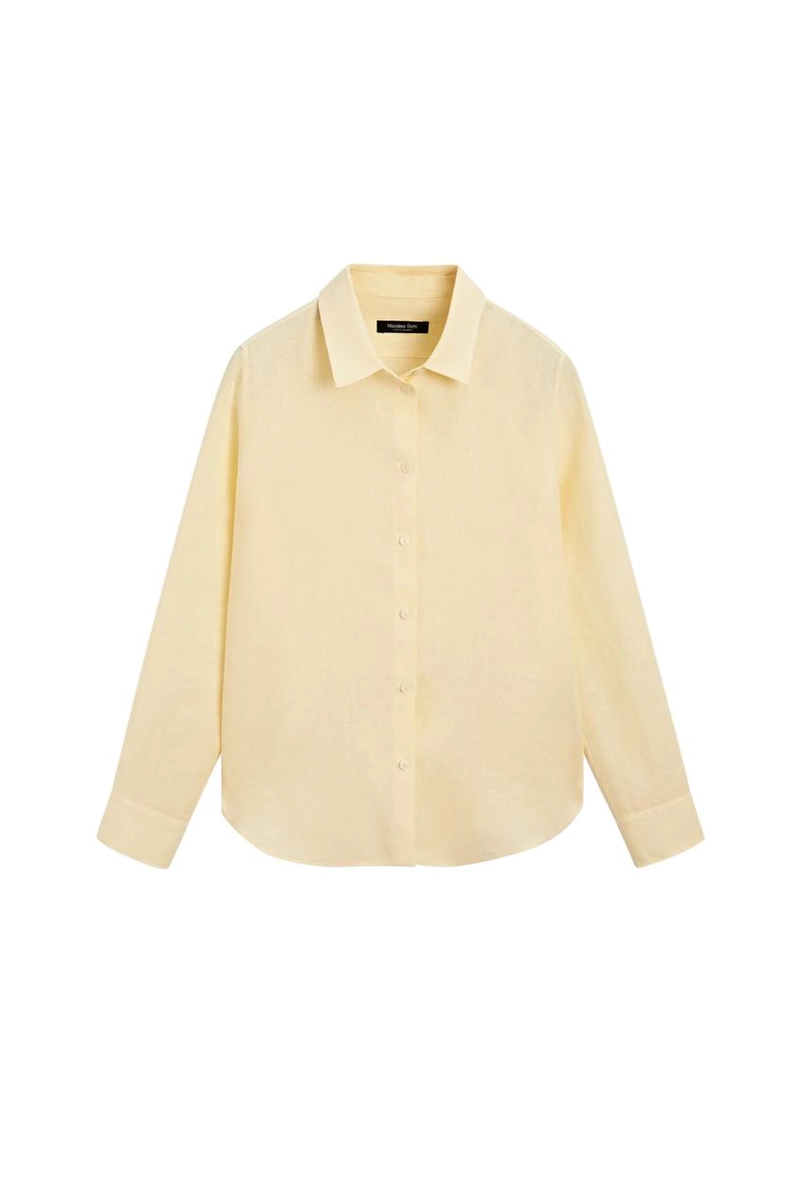 Рубашка из 100% льна с плавным фасоном