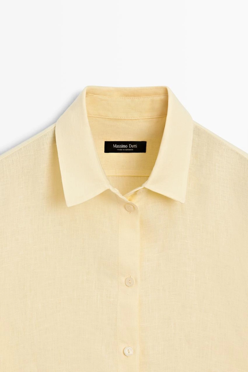 Рубашка из 100% льна с плавным фасоном