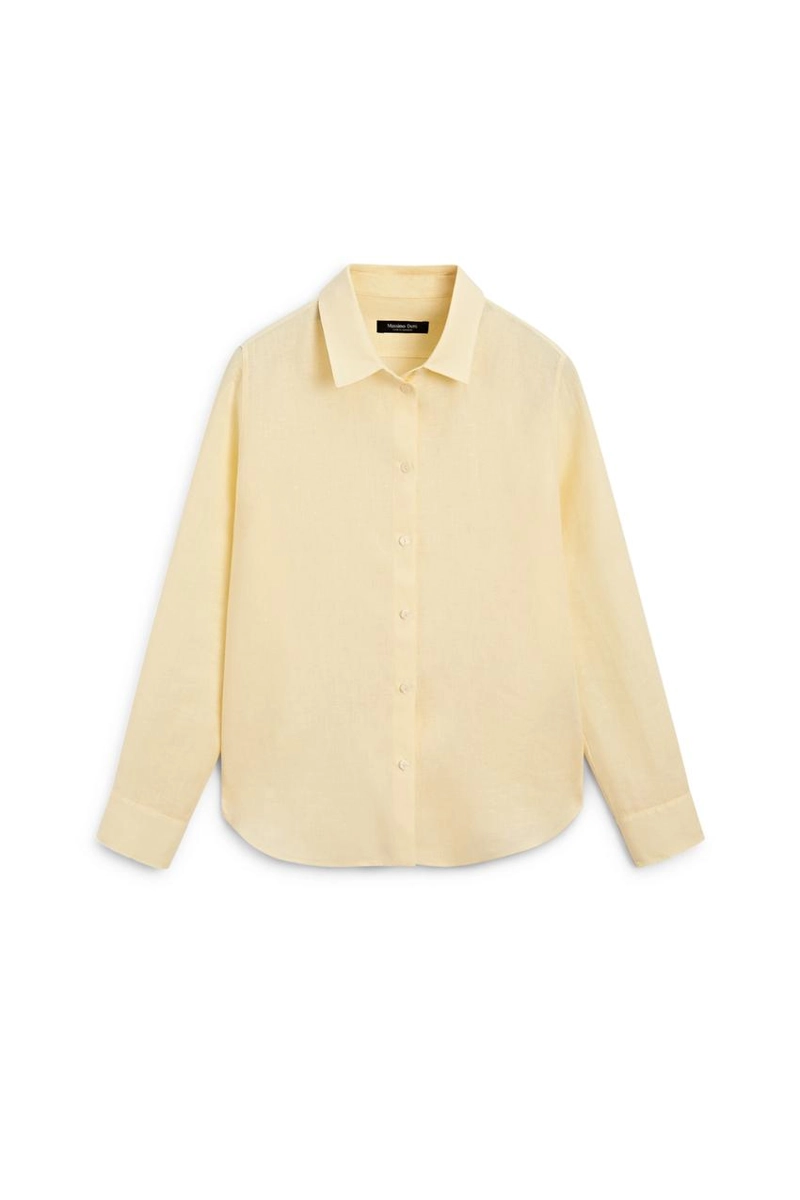 Рубашка из 100% льна с плавным фасоном