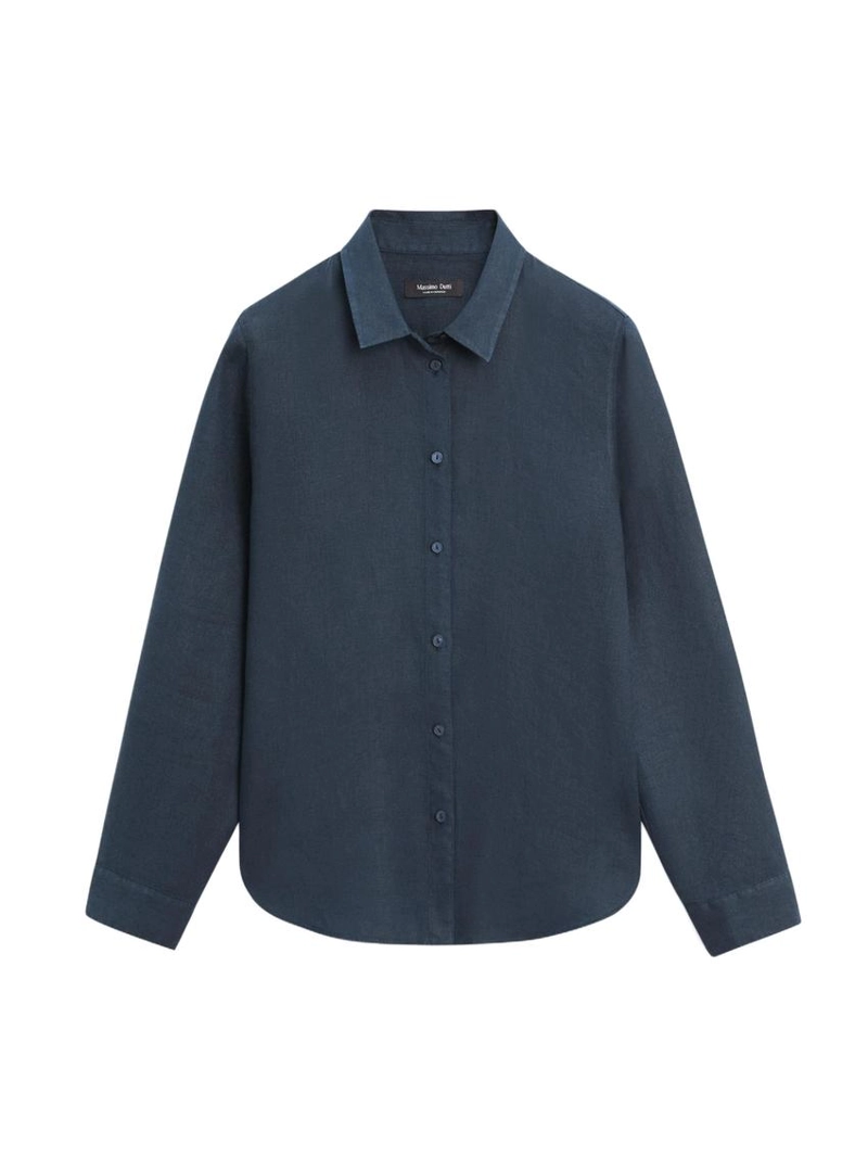 Рубашка из 100% льна со свободным кроем