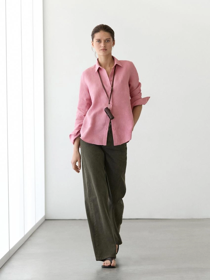 Рубашка из 100% льна flowing