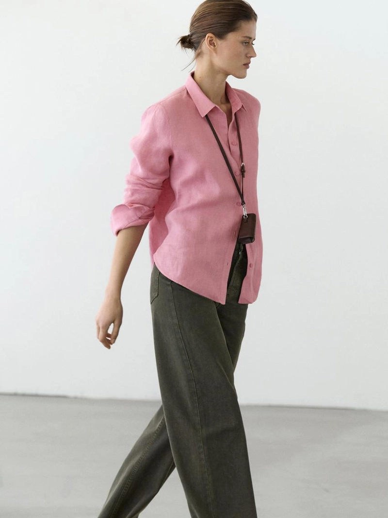 Рубашка из 100% льна flowing