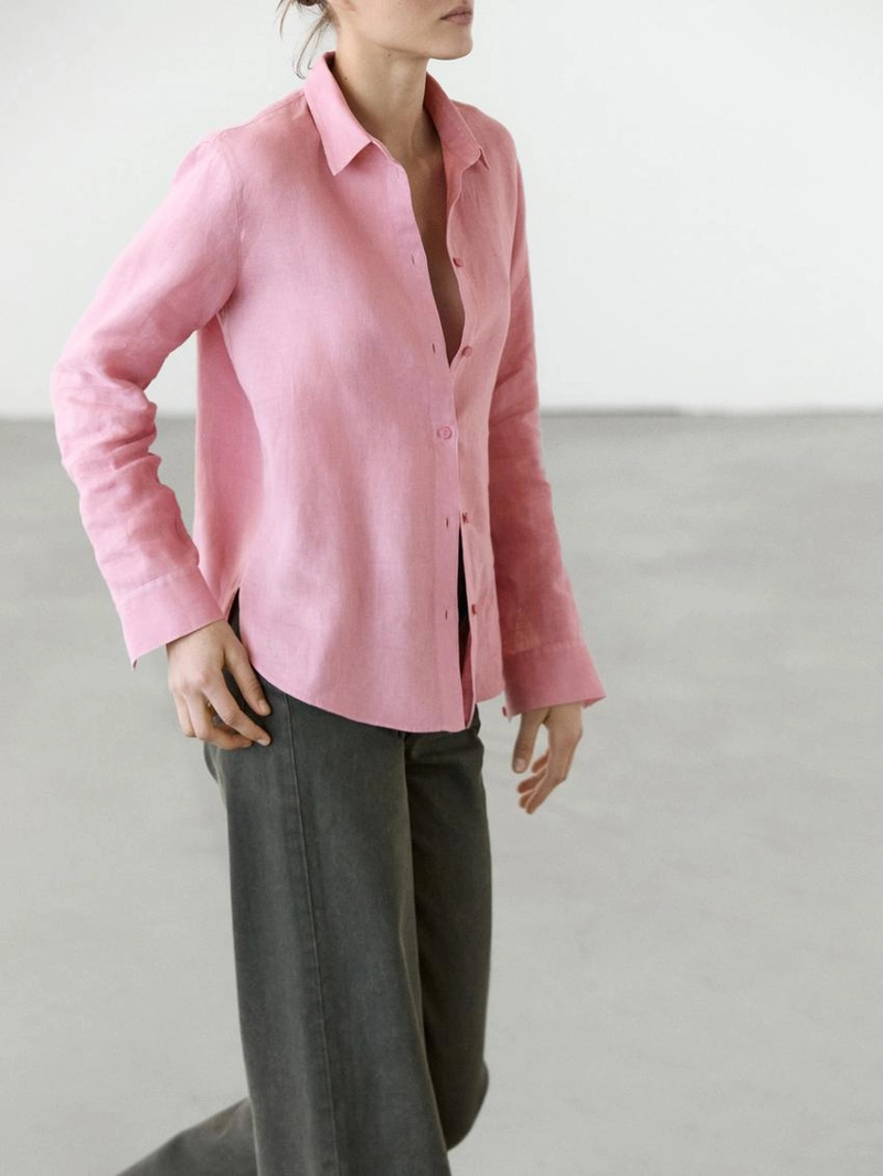 Рубашка из 100% льна flowing