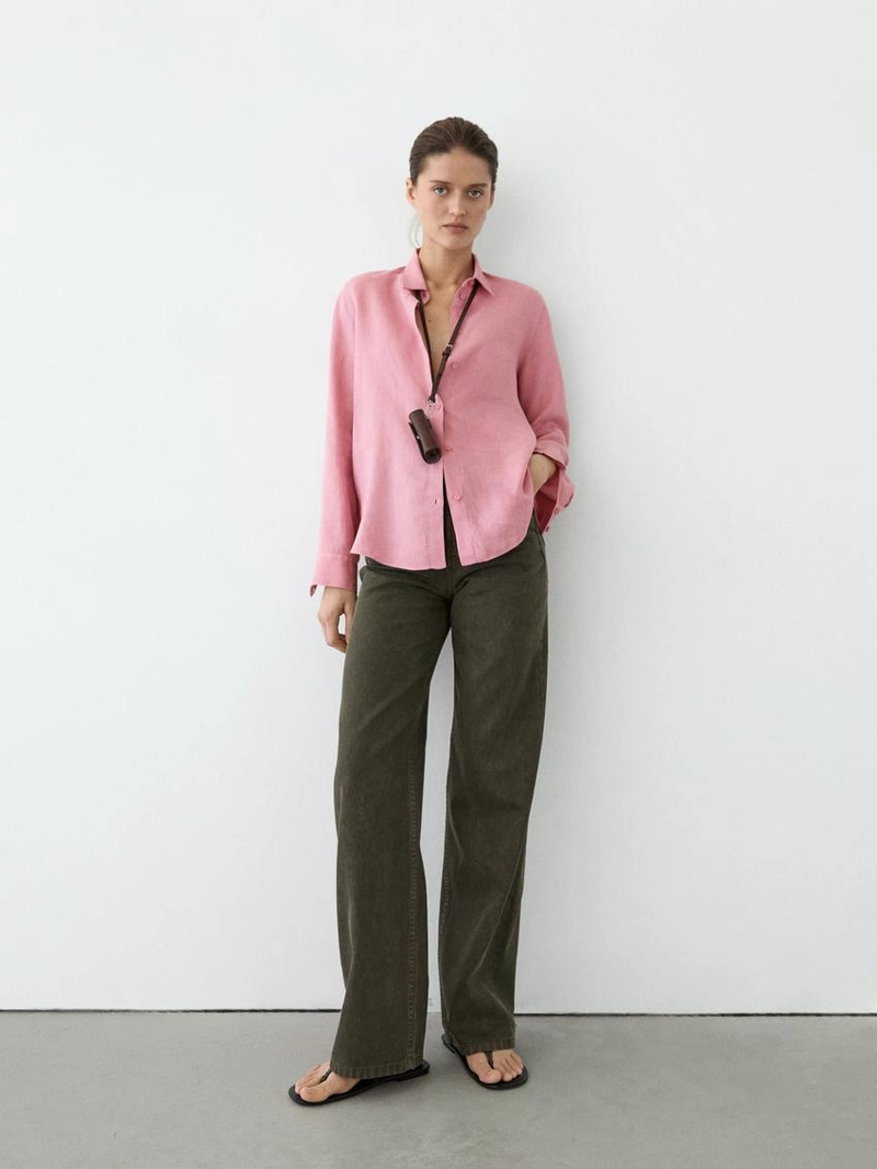 Рубашка из 100% льна flowing