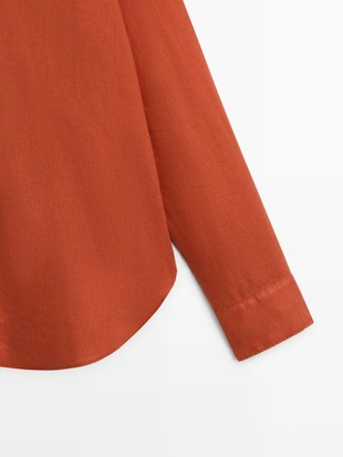 Рубашка из 100% льна- Заказать в России