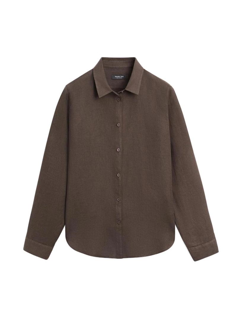 Рубашка из 100% льна с прямым кроем