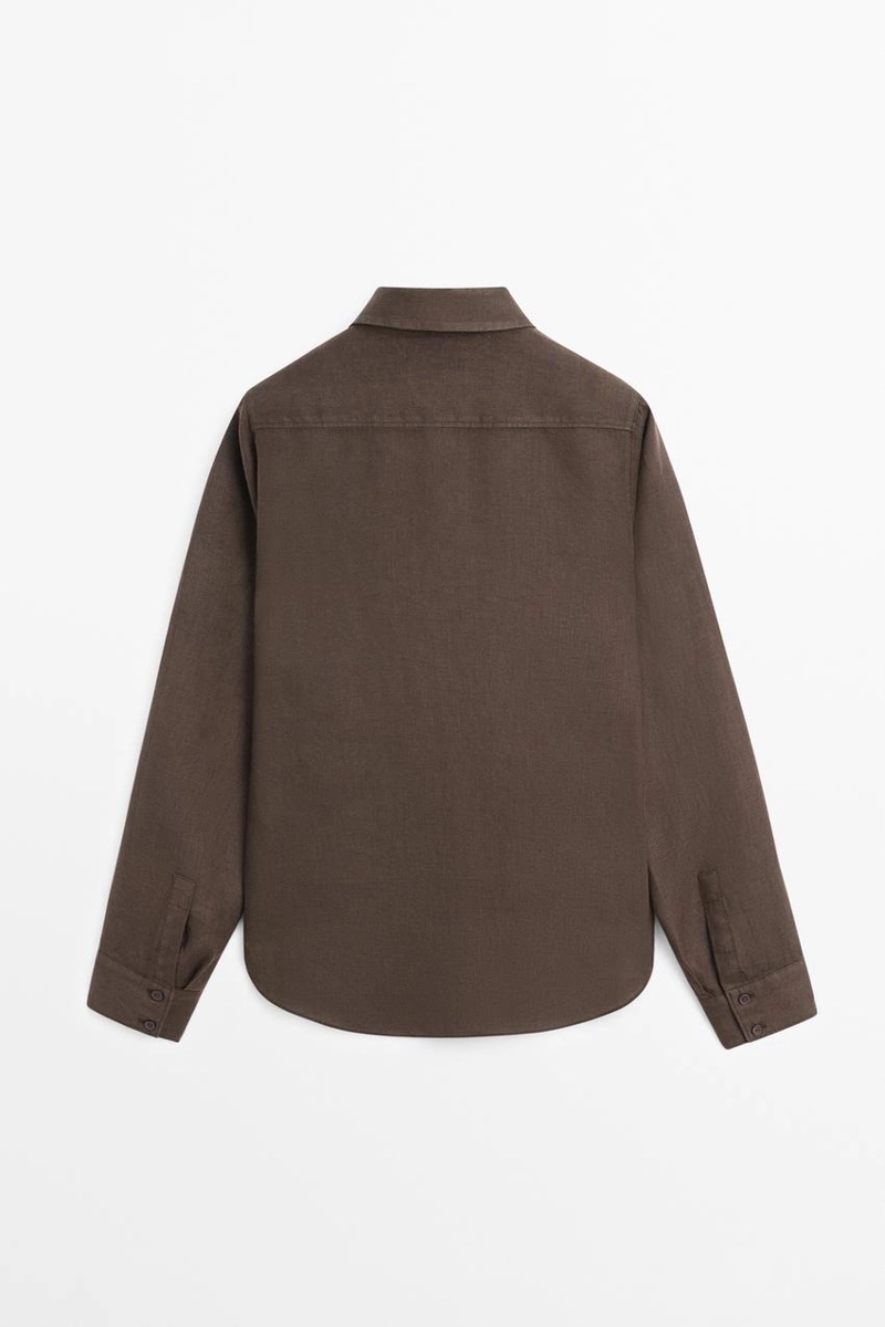 Рубашка из 100% льна с прямым кроем