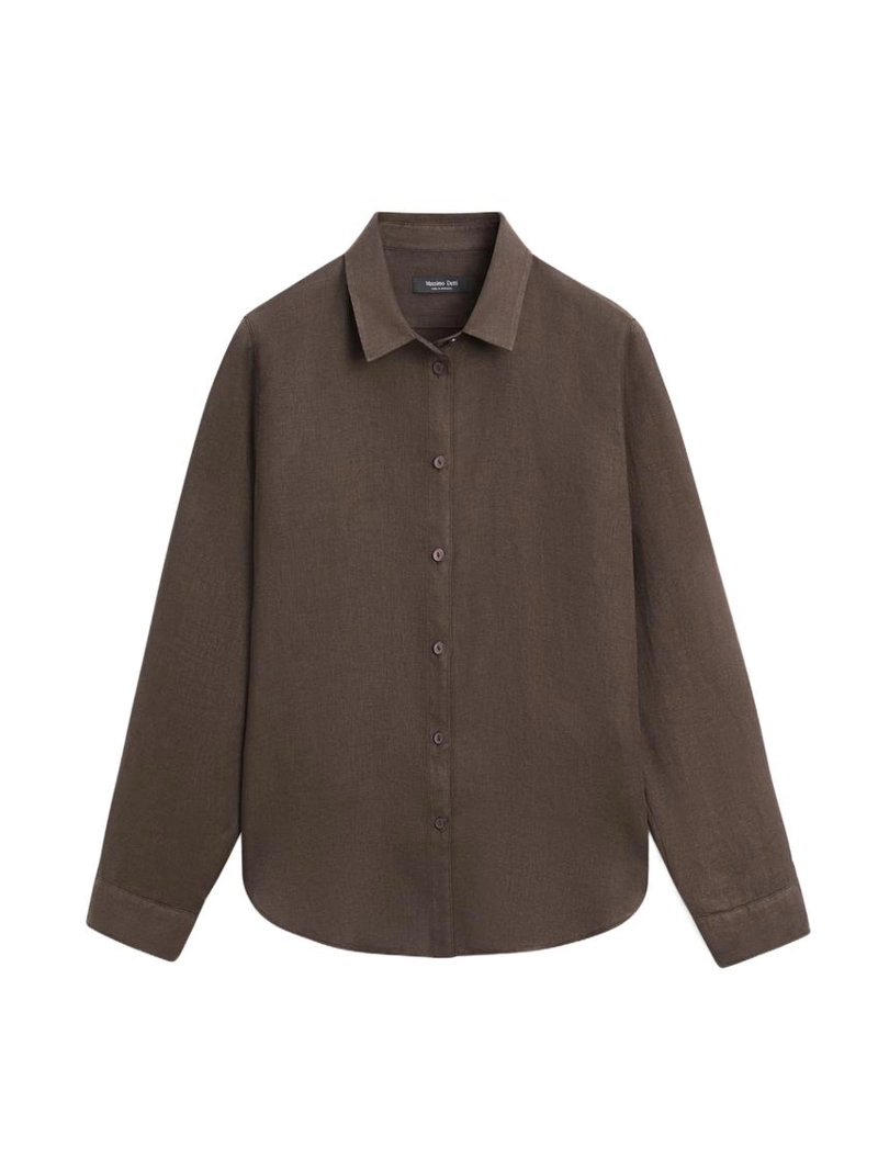 Рубашка из 100% льна с прямым кроем