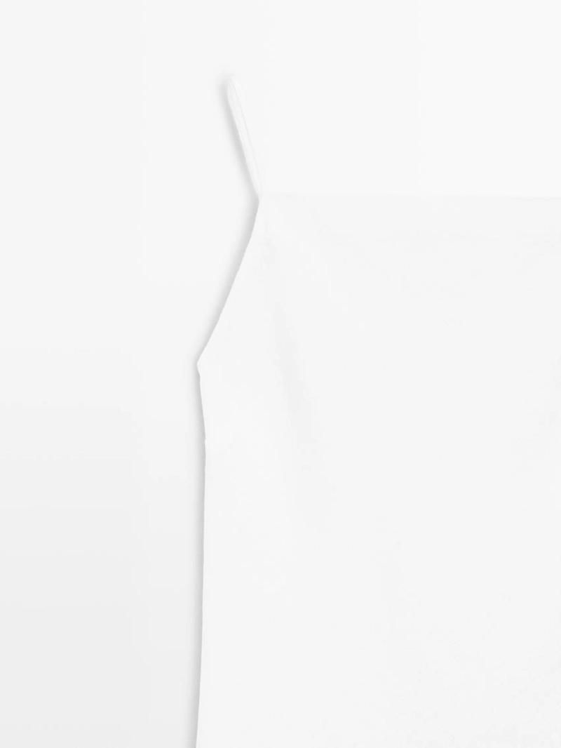 Платье-миди из льна с прямым вырезом