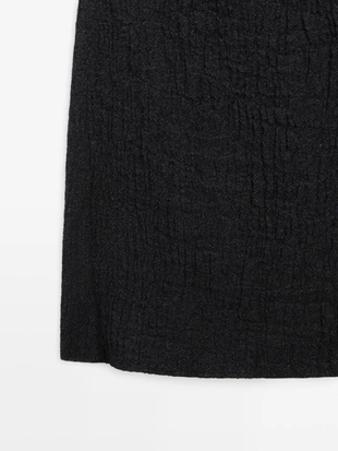 Платье из льна с асимметричным рукавом- Заказать в России