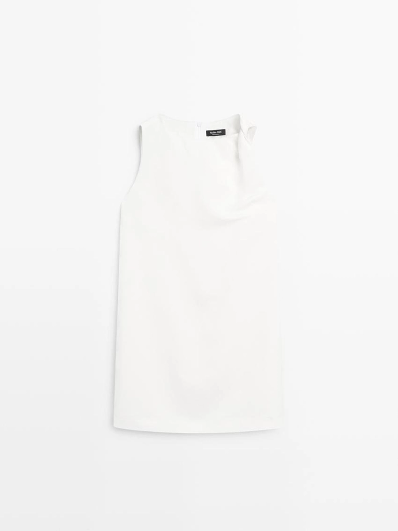 Мини-платье с деталью завязки на лямке