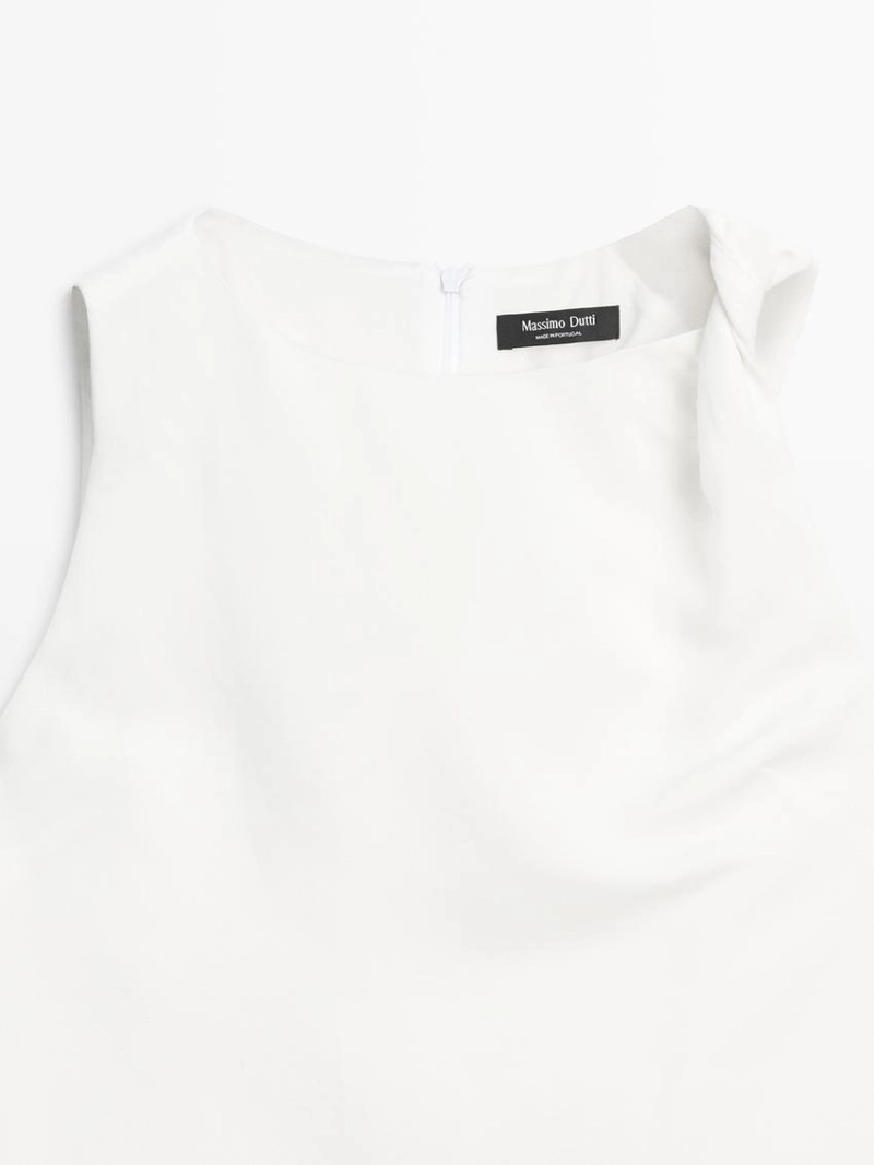 Мини-платье с деталью завязки на лямке