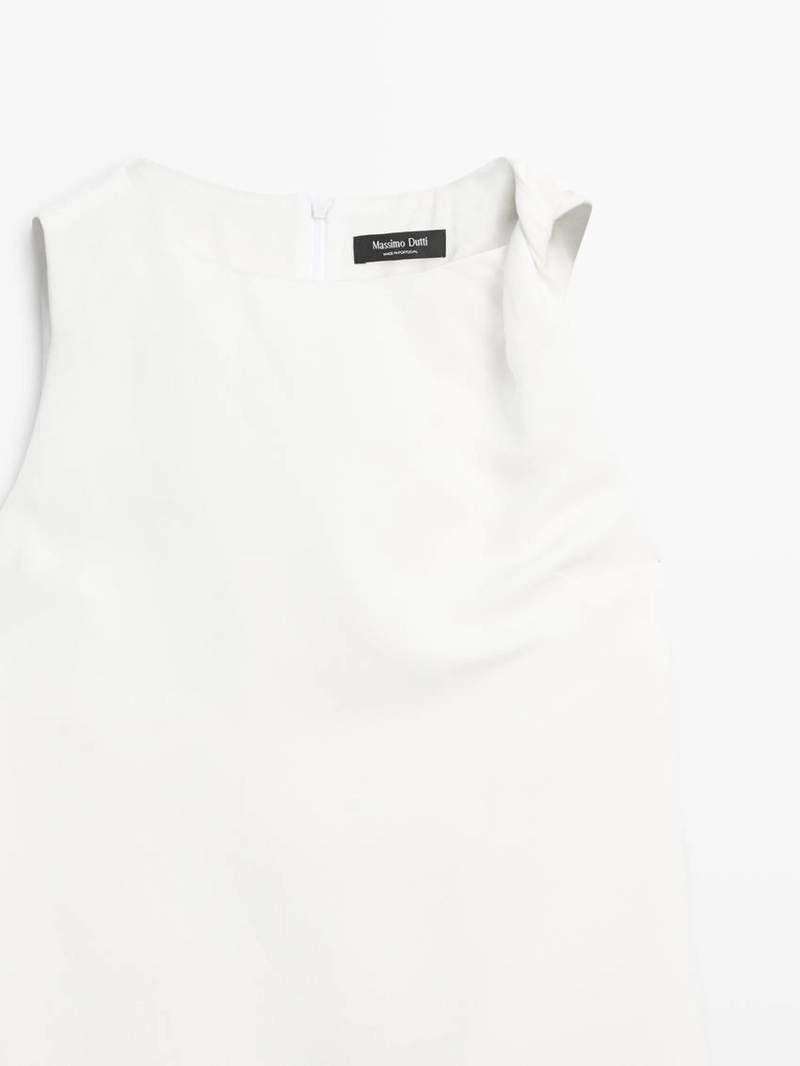 Мини-платье с деталью завязки на лямке