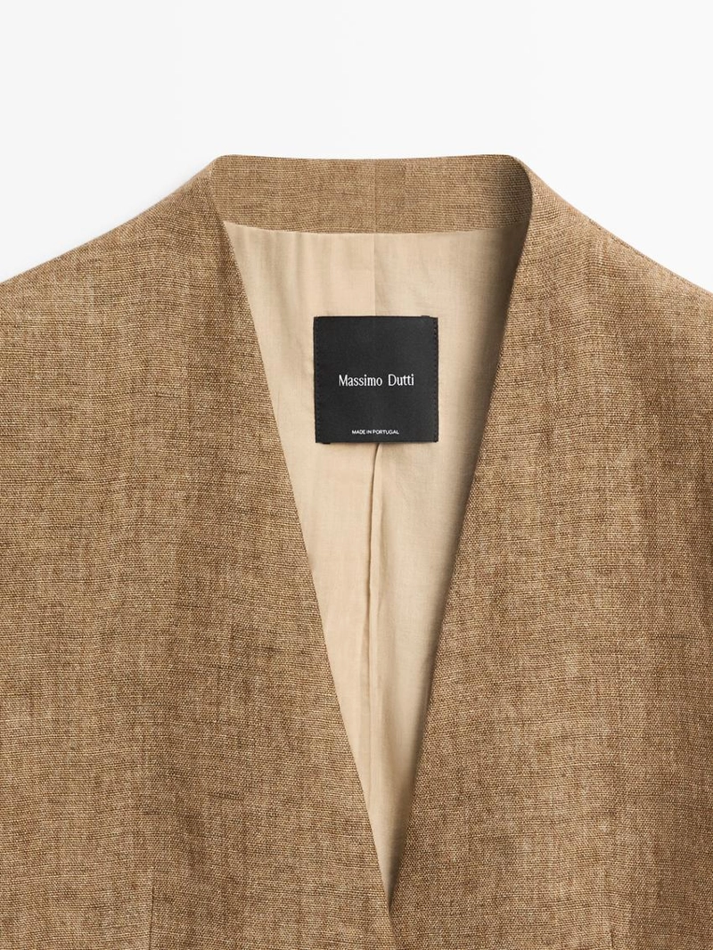 Пиджак из меланжевого льна