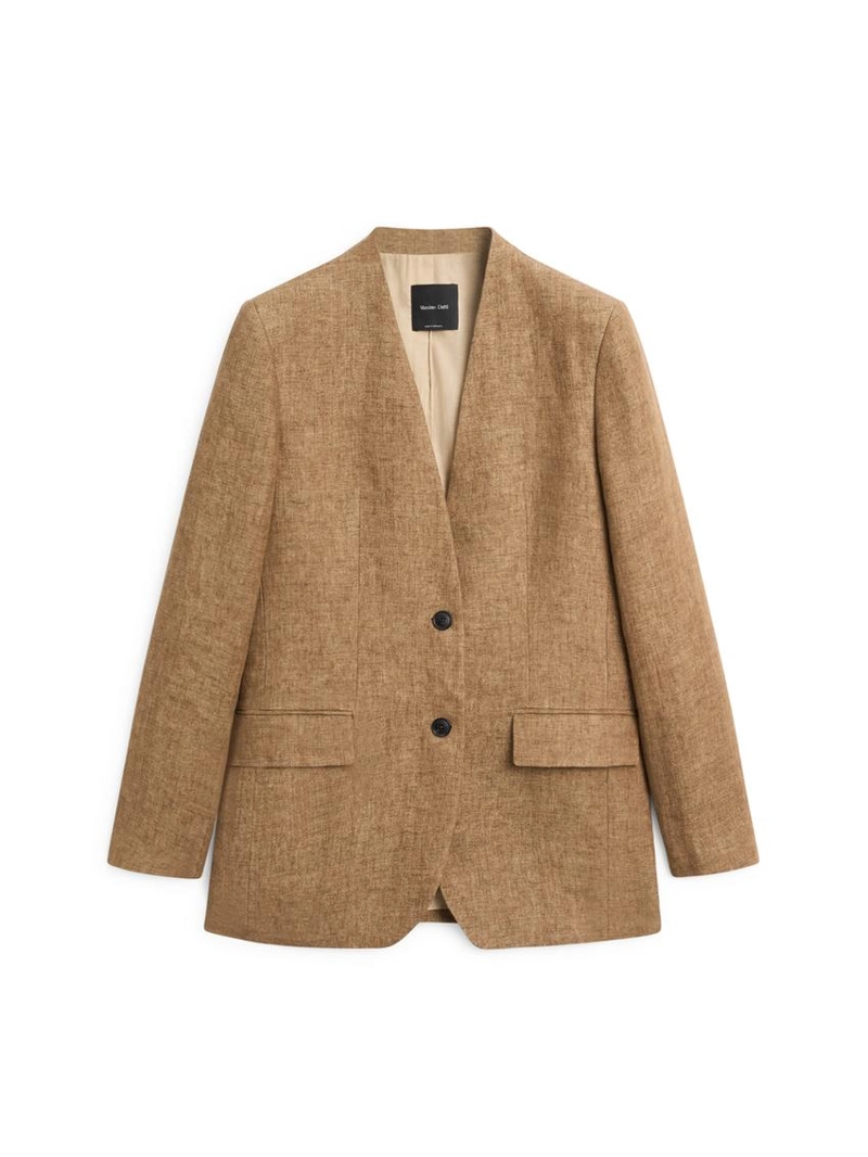 Пиджак из меланжевого льна