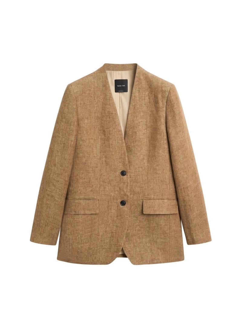 Пиджак из меланжевого льна
