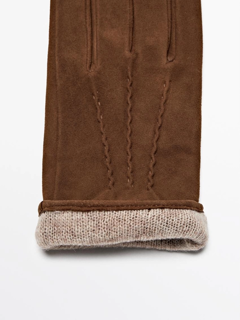 Перчатки из замши