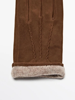 Перчатки из замши- Заказать в России