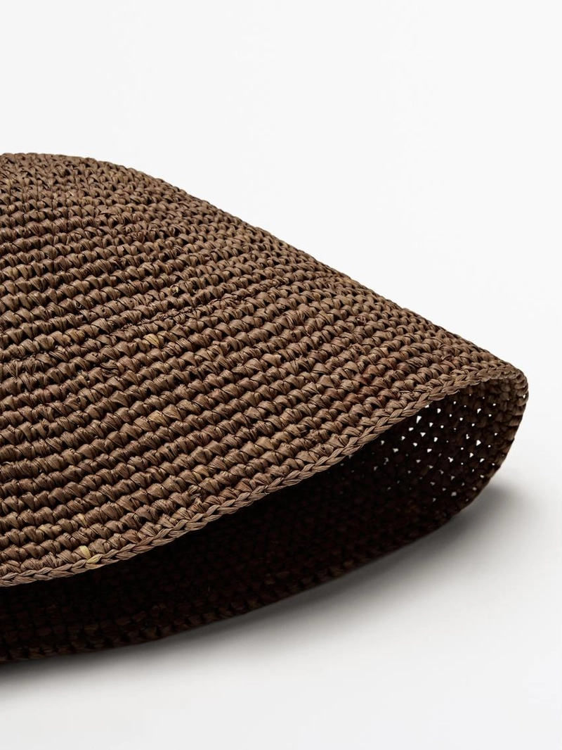 Шляпа-ведро из 100% рафии