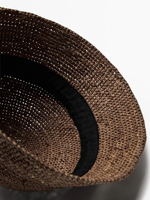 Шляпа-ведро из 100% рафии- Заказать в России